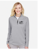 Women's Micro-Stripe Quarter Zip Pullover