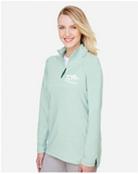 Women's Micro-Stripe Quarter Zip Pullover