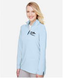 Women's Micro-Stripe Quarter Zip Pullover