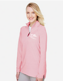 Women's Micro-Stripe Quarter Zip Pullover