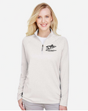 Women's Micro-Stripe Quarter Zip Pullover