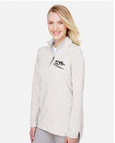 Women's Micro-Stripe Quarter Zip Pullover