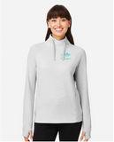 Women's Waffle Cross-Neck Long Sleeve Pullover
