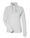 Women's Waffle Cross-Neck Long Sleeve Pullover