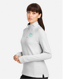 Women's Waffle Cross-Neck Long Sleeve Pullover