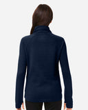 Women's Waffle Cross-Neck Long Sleeve Pullover