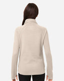 Women's Waffle Cross-Neck Long Sleeve Pullover