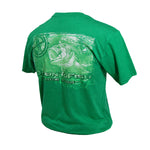 Distressed Bass Tee Kelly Green